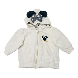 H&M Disney Minnie Mouse‎ Ear Hoodie Zip up Jacket 4-6 Months